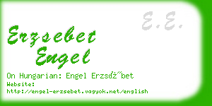 erzsebet engel business card